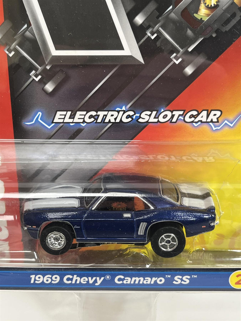 1969 Chevy Camaro SS Blue HO Scale Slot Car X Traction Auto World SC373-2