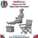 Trackside Unpainted Figures Scenery Display 1 x Woman Lounging with Cool Box Set 179 New 1:32 Scale Wasp