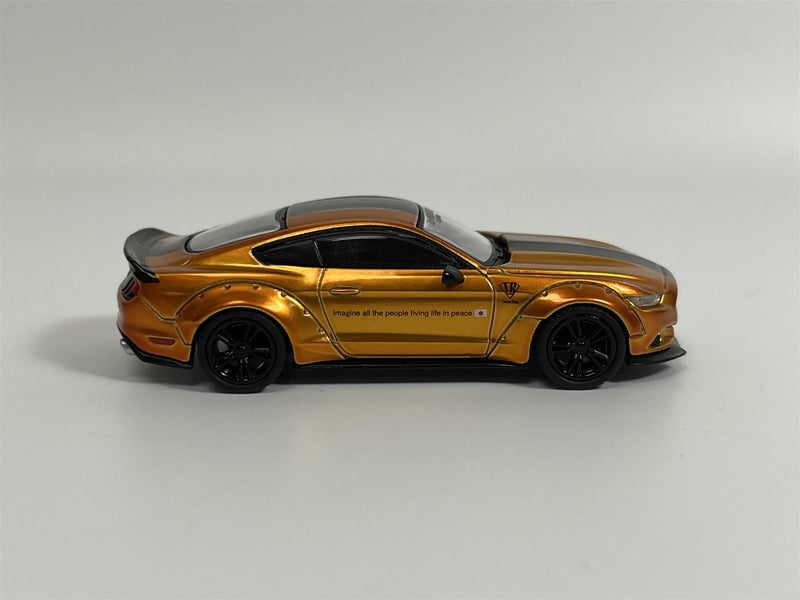 LB Works Ford Mustang LB Gold LHD 1:64 Scale Mini GT MGT00847L