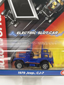 1979 Jeep CJ-7 Blue HO Scale Slot Car X Traction Auto World SC368-4