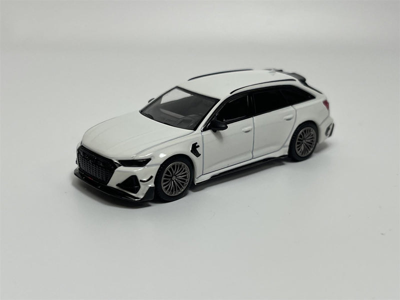 ABT Audi RS6 R Glacier White Metallic LHD 1:64 Scale Mini GT MGT00701L