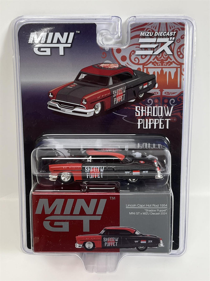 Lincoln Capri Hot Rod 1954 Shadow Puppett 1:64 Scale Mini GT MGT00874BL