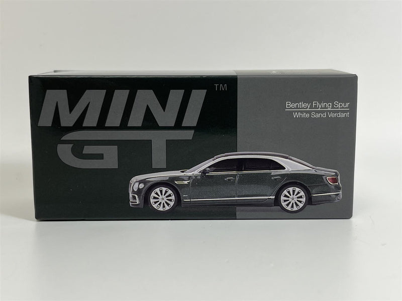 Bentley Flying Spur White Sand Verdant RHD 1:64 Mini GT MGT00867R