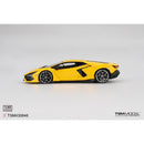 a yellow sports car on a white background