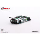 a green and white race car