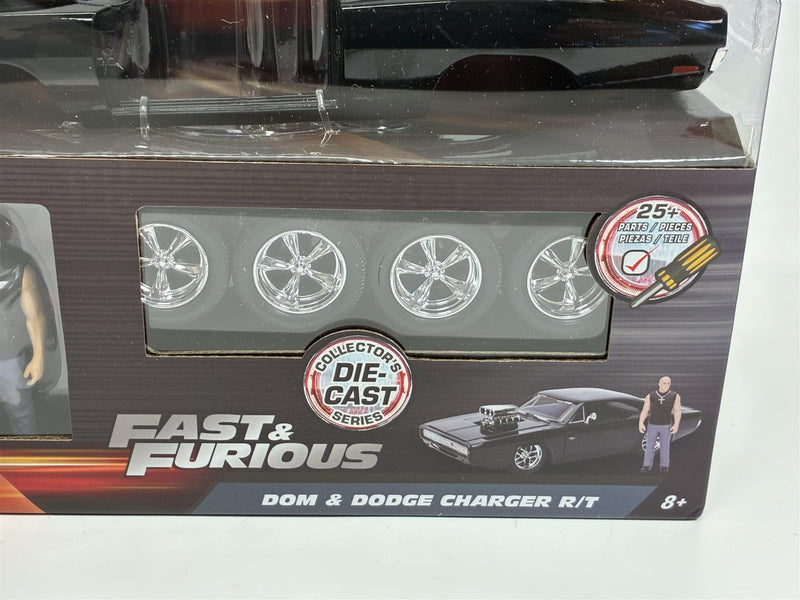 Fast and Furious Dom Figure and Dodge Charger RT Build and Collect 1:24 Jada 35905