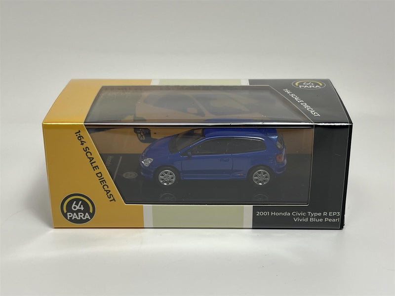 Honda Civic 2001 Type R EP3 Vivid Blue Pearl LHD 1:64 55346