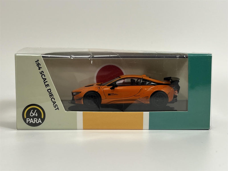 Liberty Walk BMW i8 Orange LHD 1:64 Scale Paragon 55144