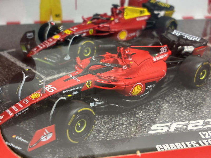 Ferrari Racing F1 4 Car Set Leclerc #16 Sainz #55 1:43 Scale Bburago 36848