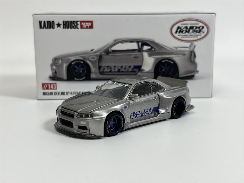 Nissan Skyline GT R R34 Kaido Works Shinjuku V1 1:64 Mini GT KHMG143