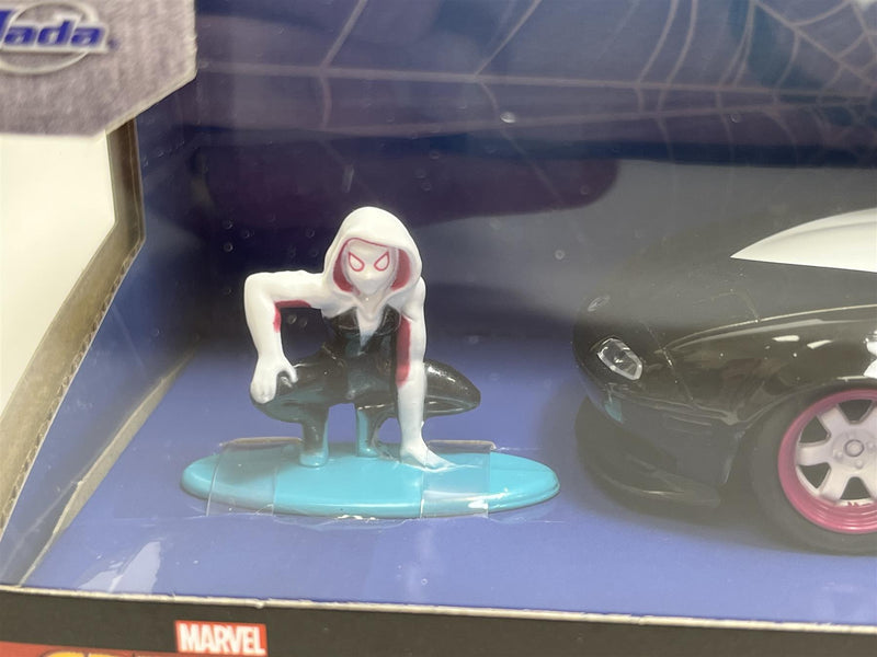 Spiderman Ghost Spider Figure and 1990 Mazda Miata 1:32 Scale Jada 33662 253223014