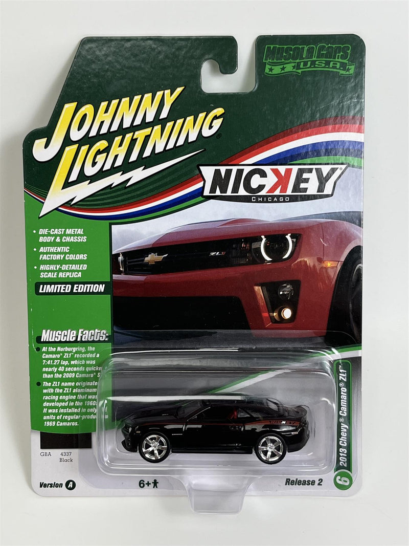 2013 Chevy Camaro ZL1 Black 1:64 Scale Johnny Lightning JLMC030A