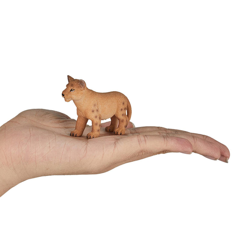 Lion Cub Standing Wildlife Toy Figure 4.5 cm Height Approx Mojo Fun 387011