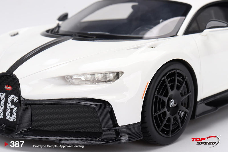 Bugatti Chiron Pur Sport White 1:18 Scale TSM TS0387