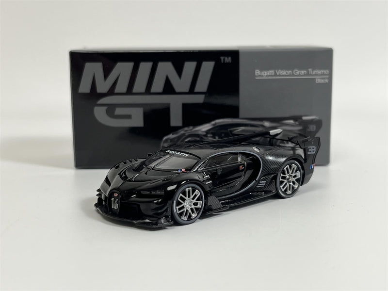 Bugatti Vision Gran Turismo Black LHD 1:64 Scale Mini GT MGT00795L