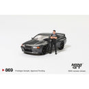 Nissan Skyline GT-R R32 Gunmetal with Matsuda Figure 1:64 Mini GT MGT00869R