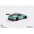 a toy car with a black and yellow design