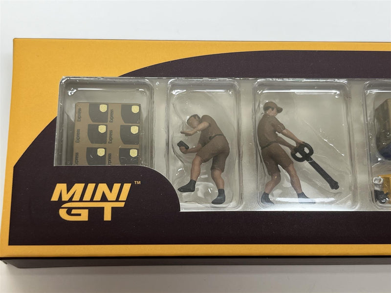 Figurine UPS Driver and Workers 1:64 Mini GT MGTAC30