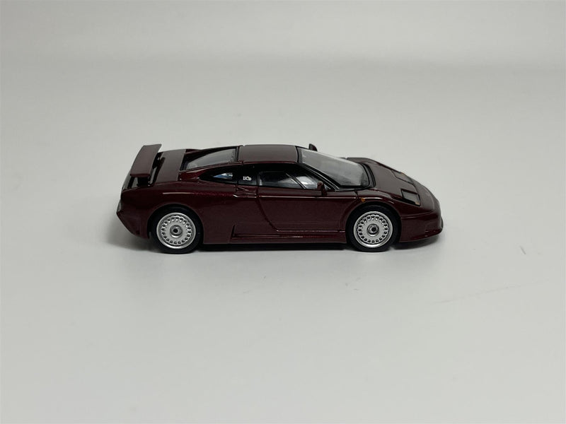 Bugatti EB110 GT Dark Red Metallic LHD 1:64 Scale Mini GT MGT00806L