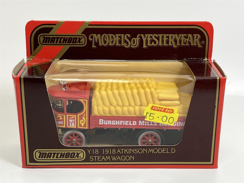 Atkinson Model D Steam Wagon 1918 Burghfield Mills Models of Yesteryear Matchbox Y18D S7