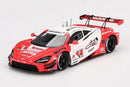 a red and white race car
