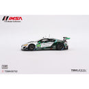 a green and white race car