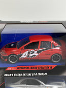 Fast & Furious Legacy Series Mitsubishi Lancer Evolution IX Brians Nissan Skyline GT R 1:32 Jada 253202019