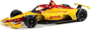 a yellow and red toy race car