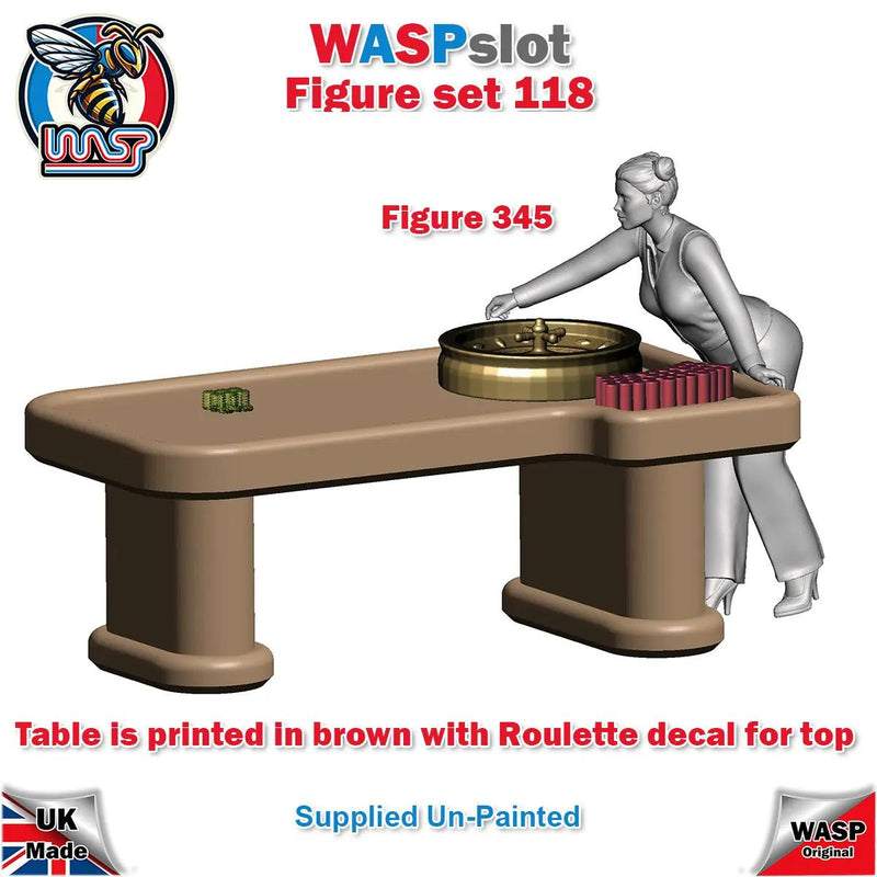 Trackside Unpainted Figures Croupier x 1 Scenery Set 118 1:32 Wasp