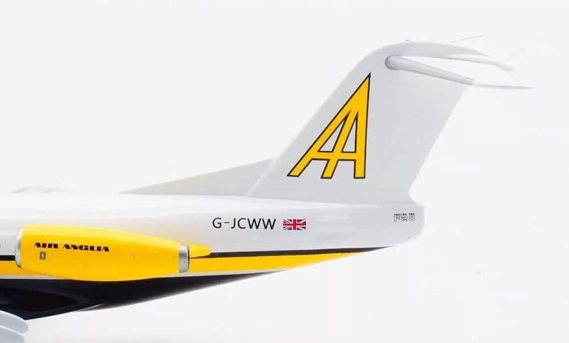 Air Anglia Fokker F-28-4000 Fellowship G-JCWW With Stand 1:200 Scale Inflight200 IFF28AQ1120