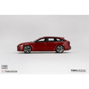 a red car on a white background