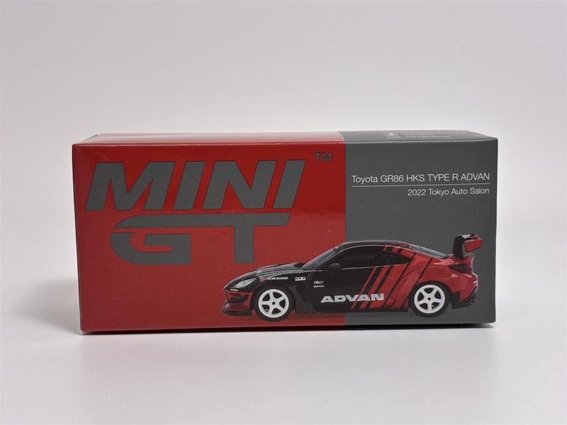 Toyota GR86 HKS Type R ADVAN RHD 1:64 Scale Mini GT MGT00956R