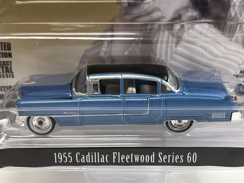 Elvis 1955 Cadillac Fleetwood Series 60 Blue 1:64 Scale Greenlight 44760A