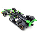 a black and green toy race car