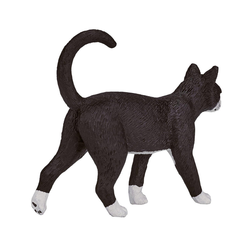 Cat Pet Toy Black White Toy Figure 7 cm Length Approx Mojo Fun 387200