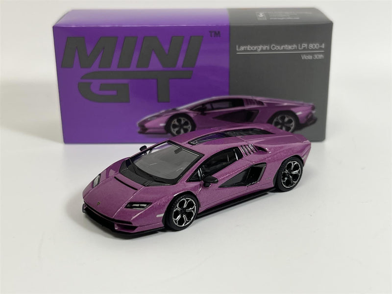 Lamborghini Countach LPI 800 4 Viola 30th LHD 1:64 Mini GT MGT00865L