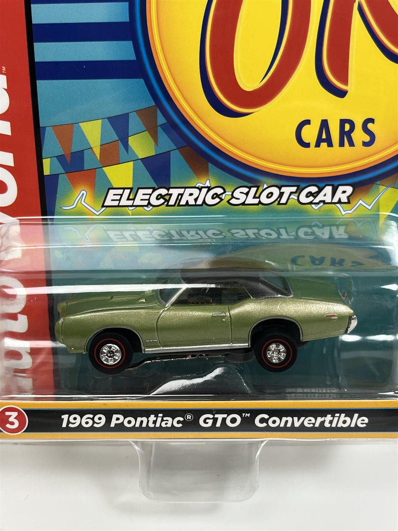 1969 Pontiac GTO Convertible Grn Thunderjet Ultra G HO Slot Car Auto World SC377-3