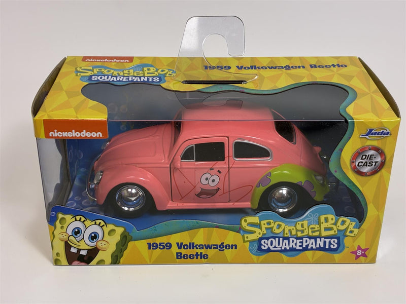 SpongeBob Squarepants Patrick Volkswagen VW Beetle 1959 1:32 Scale Jada 253252053 35479