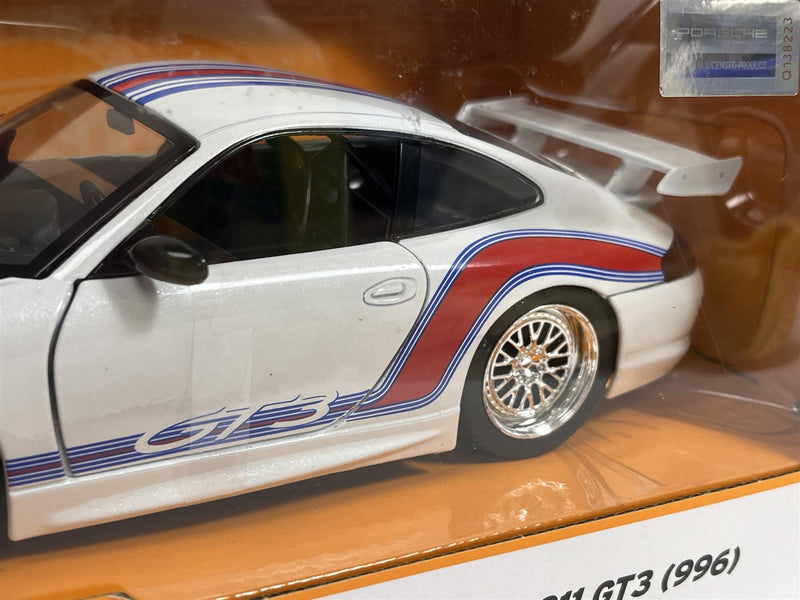 Porsche 911 GT3 996 Hyperspec White 2006 1:24 Scale Jada 35491