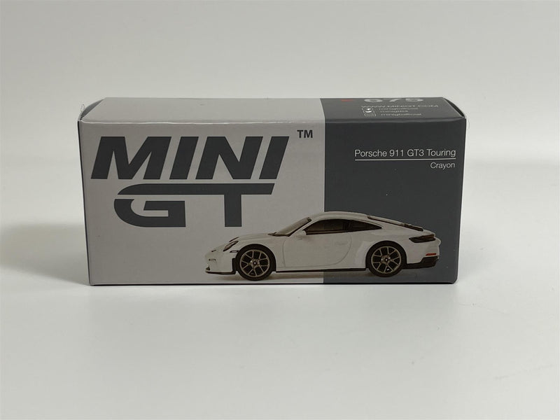 Porsche 911 GT3 Touring Crayon White RHD 1:64 Mini GT MGT00675R