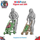 Trackside Unpainted Figures Scenery Display 4 x Parents with Children In Strollers Set 164 New 1:32 Scale Wasp
