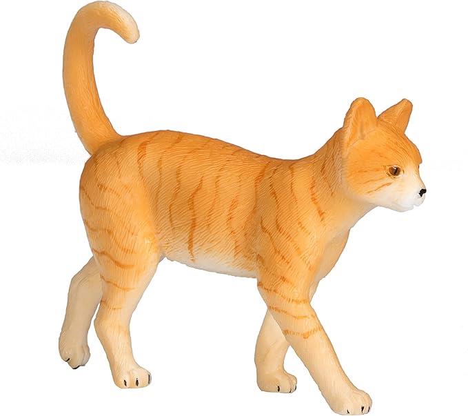 Cat Ginger Pet Toy Figure 7 cm Length Approx Tabby Mojo Fun 387283