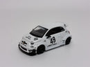 Abarth 595 LB Works Abas Works Gara White LHD 1:64 Mini GT MGT00809L