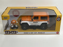 M&Ms Orange Figure and 2007 Jeep Wrangler 1:24 Scale Jada 253255068 34401