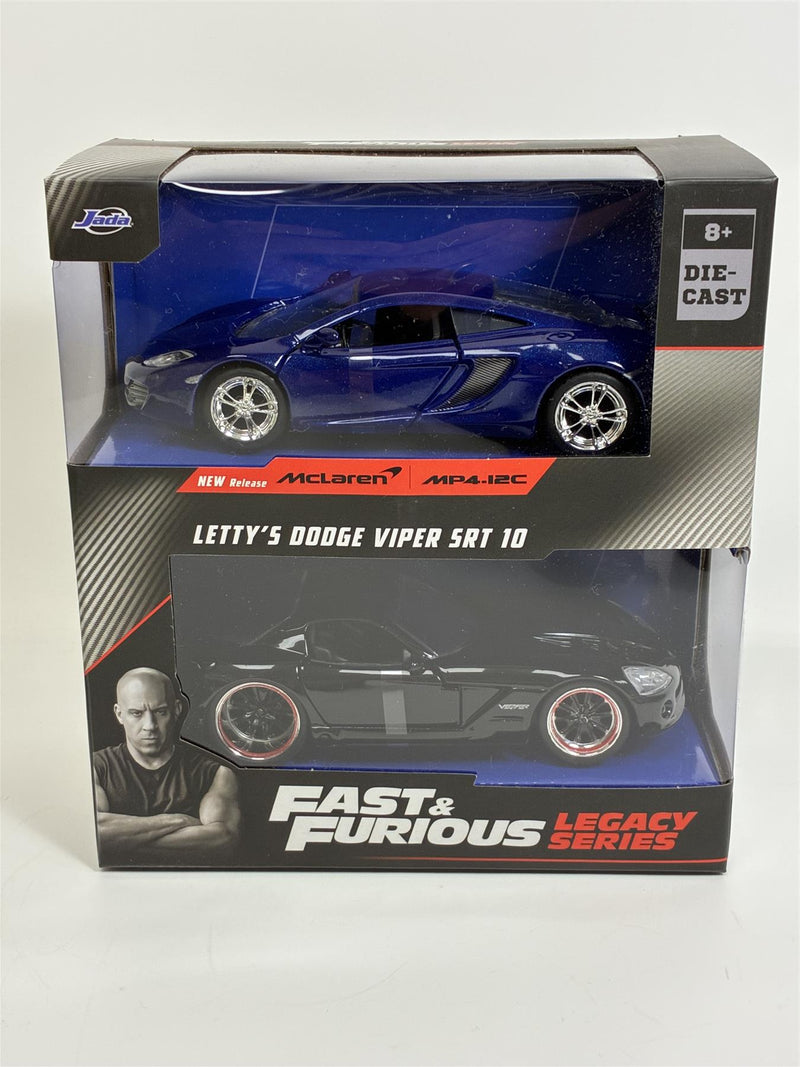 Fast and Furious Twin Set McLaren MP4 12C and Lettys Dodge Viper SRT 10 1:32 Jada 35694