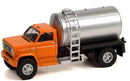 1982 Chevrolet C-60 Fertilizer Truck Orange Cabwith Silver Tank 1:64 Greenlight 45140A