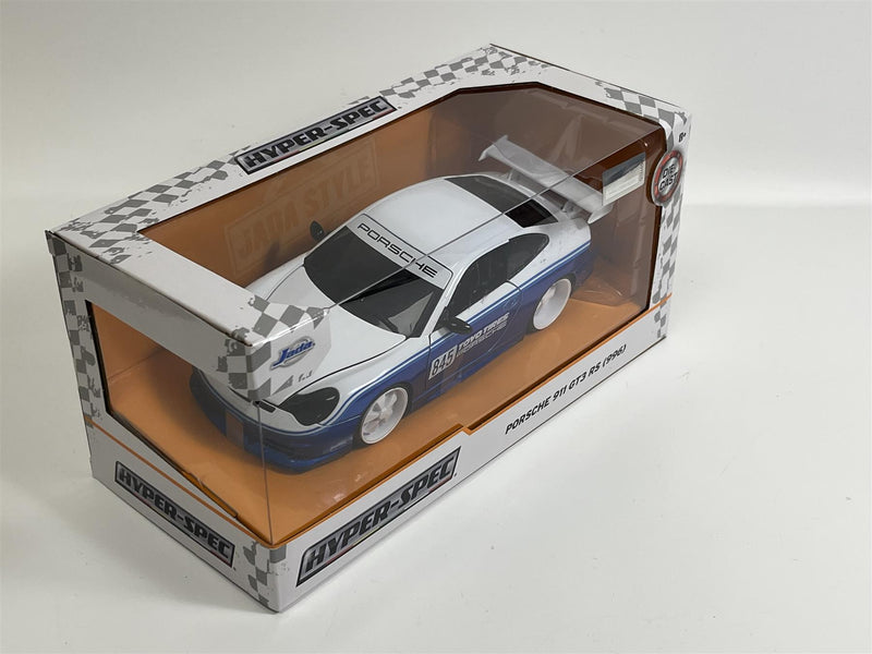 Porsche 911 GT3 RS 996 Hyperspec Blue White 2006 1:24 Scale Jada 35492