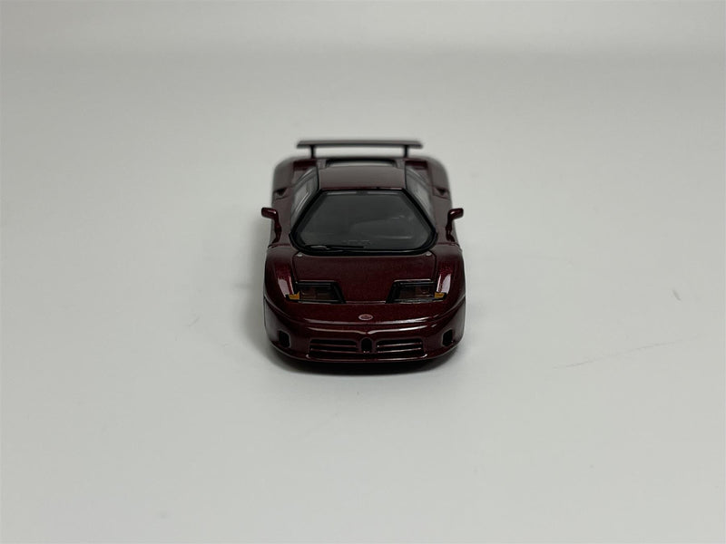 Bugatti EB110 GT Dark Red Metallic LHD 1:64 Scale Mini GT MGT00806L