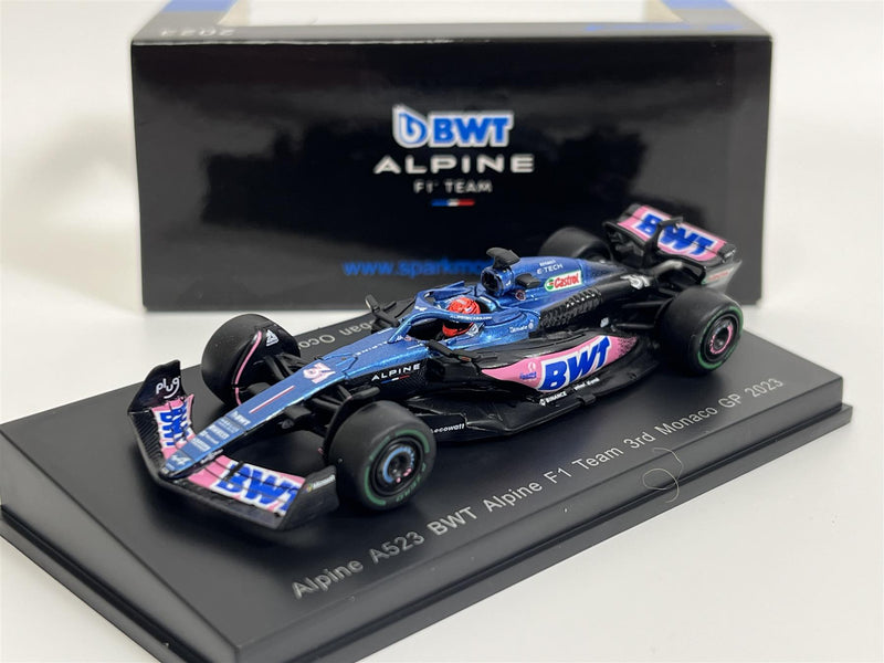 Esteban Ocon Alpine A523 BWT Alpine F1 Team 3rd Monaco GP 2023 1:64 Spark Y284