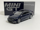 Mercedes-Benz EQS 580 4MATIC Blue Metallic RHD 1:64 Scale Mini GT MGT00559R